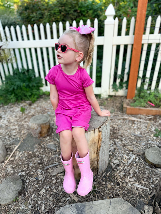 Hot Pink Skirted Shortease