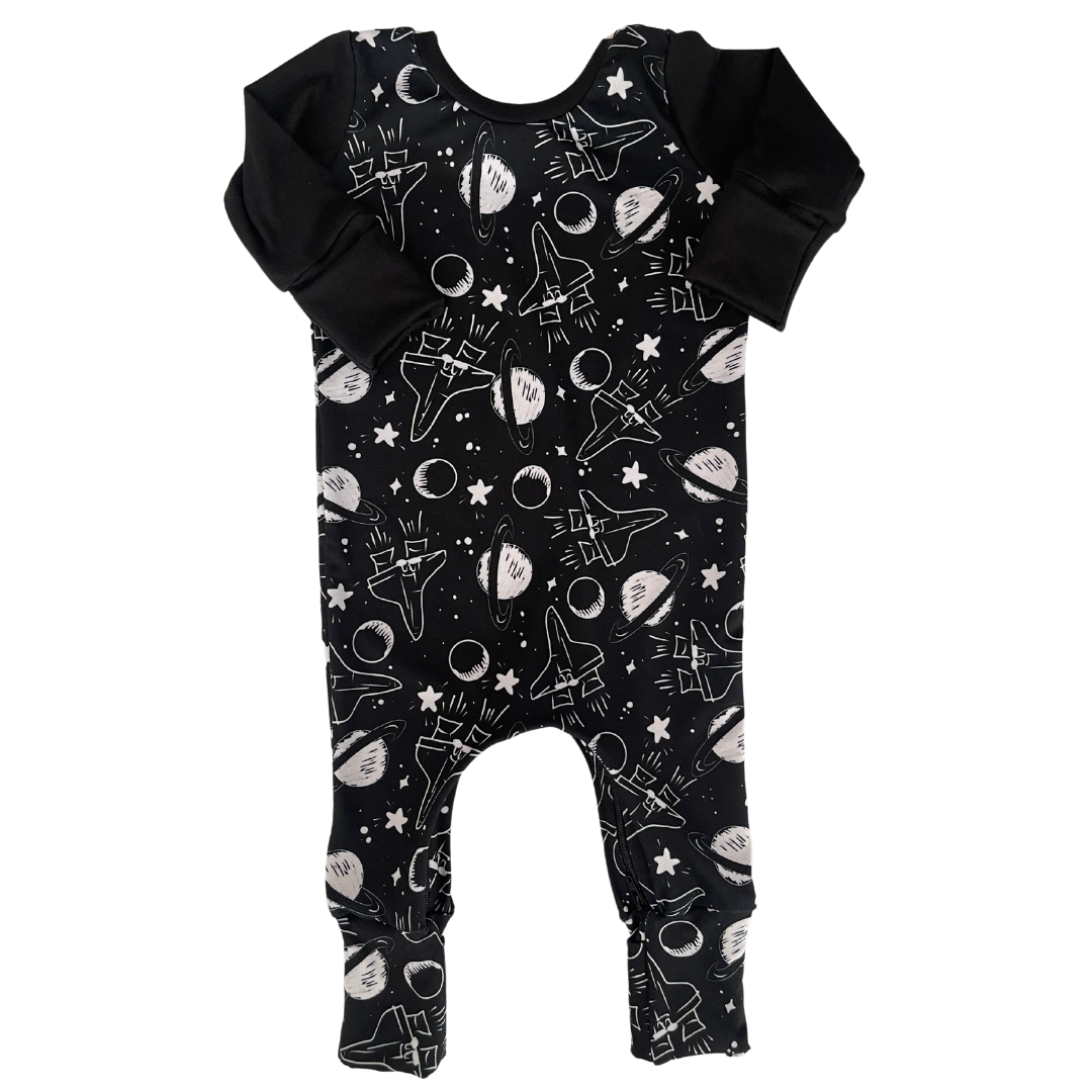 Space Sketches Zip Romper