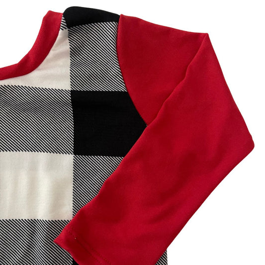 B/W Buffalo Plaid Zip Romper - Zipease