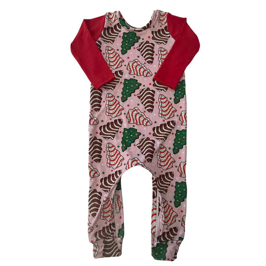 Christmas Cakes Zip Romper - Zipease
