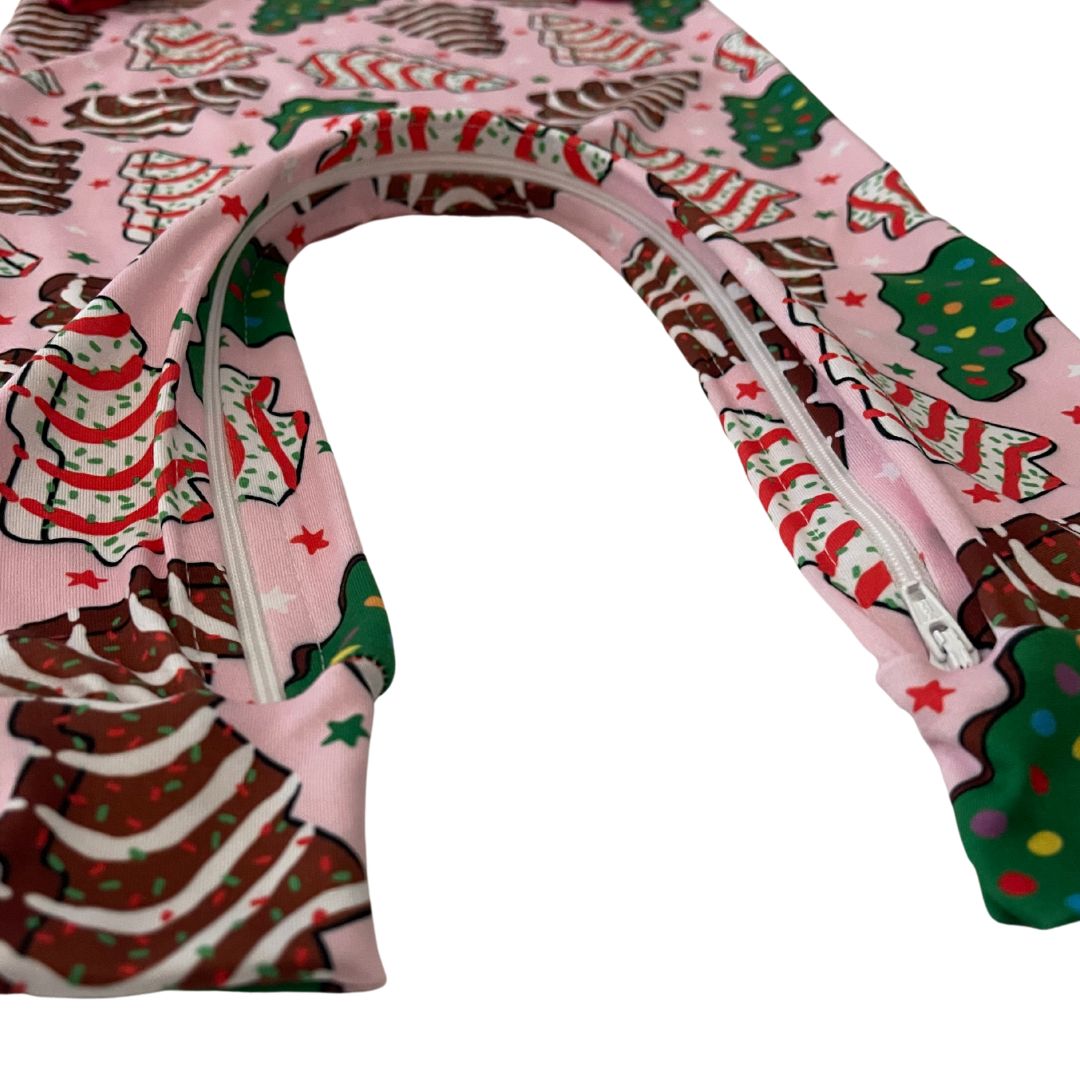 Christmas Cakes Zip Romper - Zipease