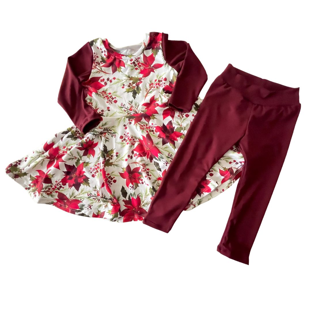 Burgundy leggings - Zipease