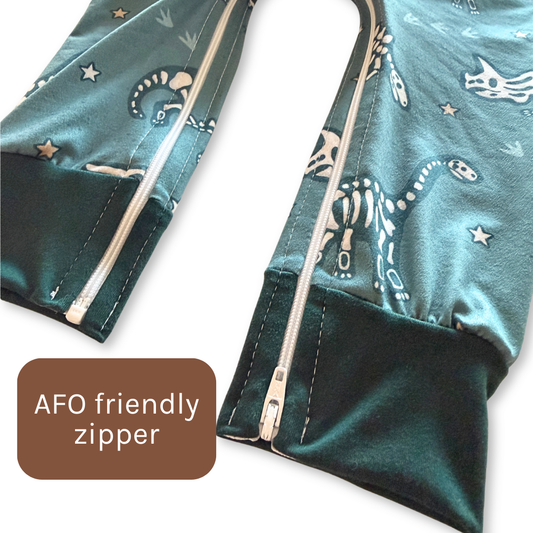 Dino Fossils Zip Romper