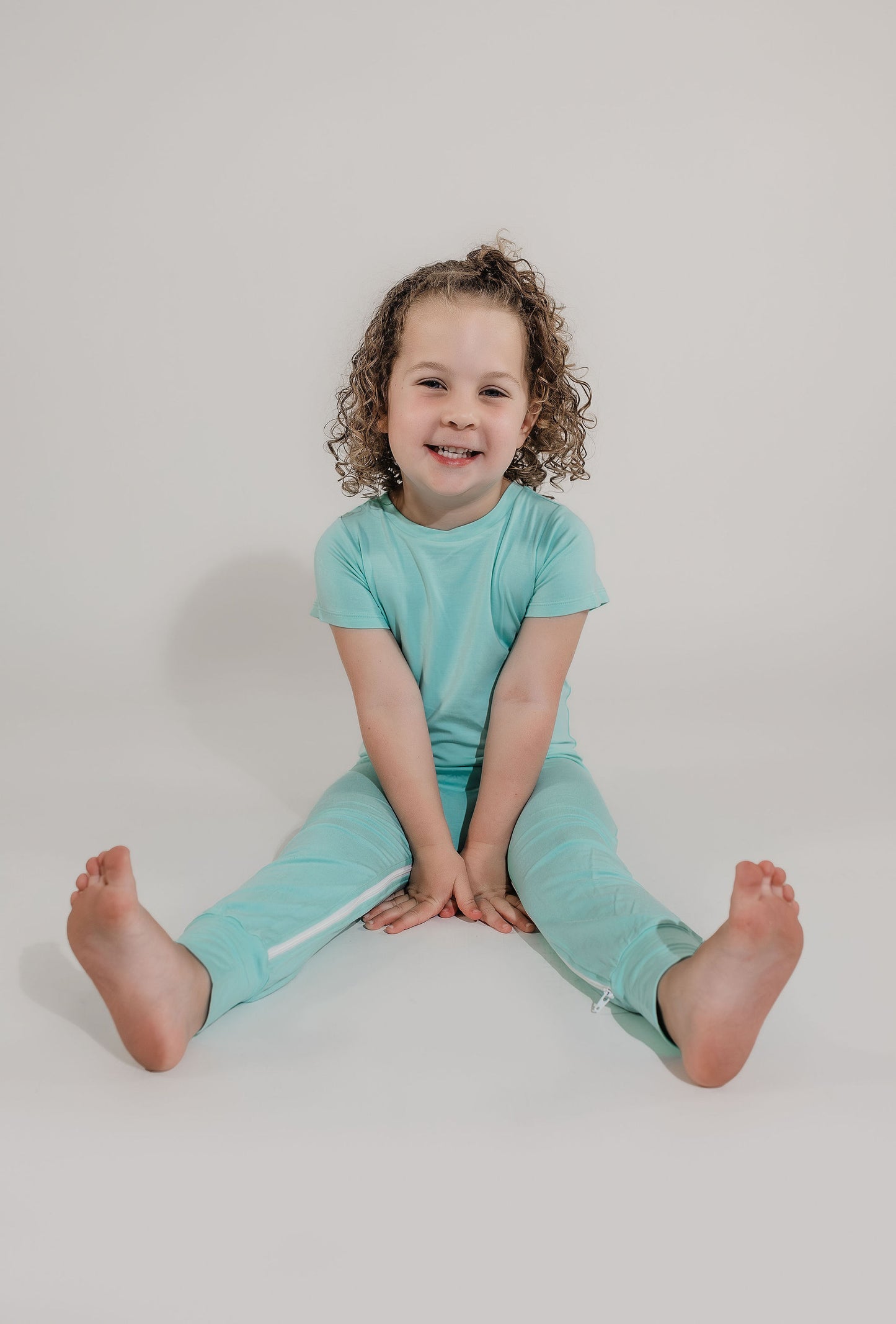 Mint Bamboo Lyocell Zip Romper - Zipease