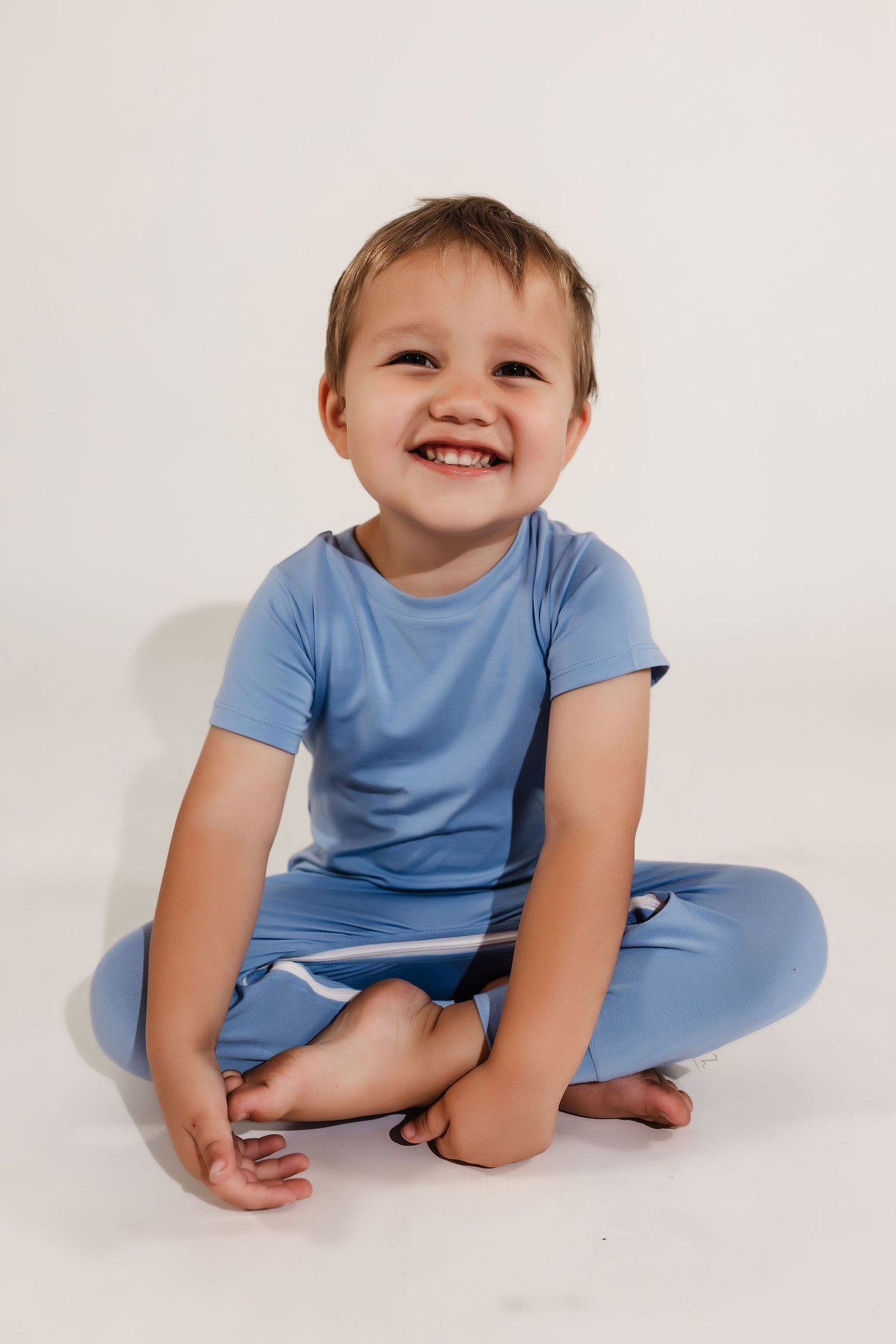 Ocean Bamboo Lyocell Zip Romper - Zipease