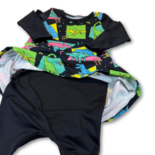 Retro Dinos G-Tube Skirted Zipease