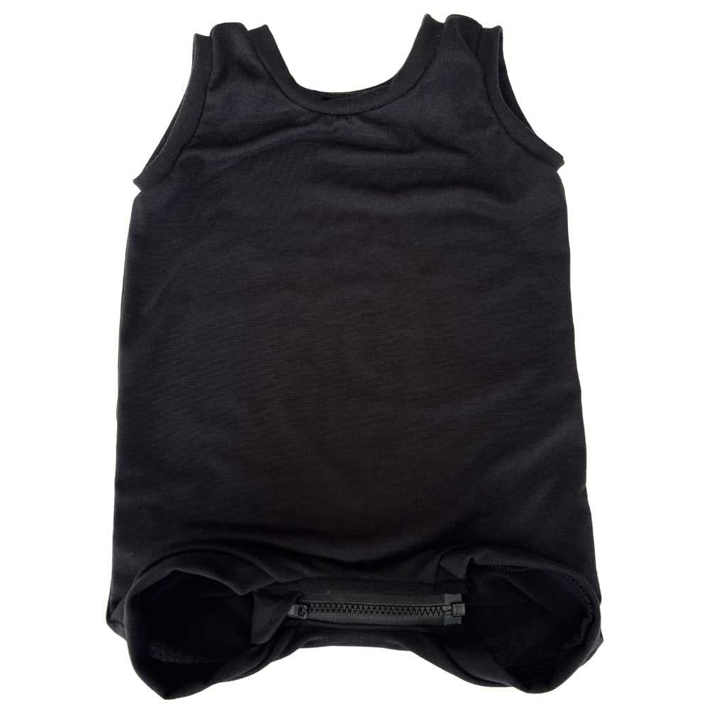 Black Tank Summer Zip Romper - Zipease