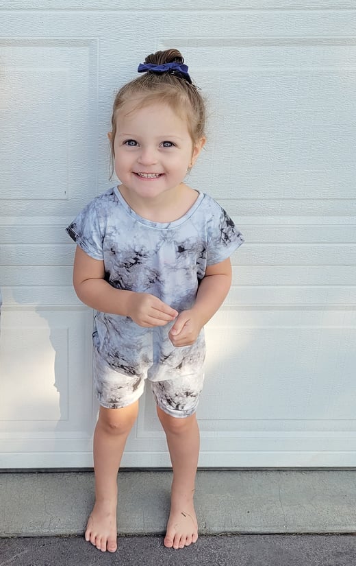 Grey Tie Dye Summer Zip Baby Romper - Zipease