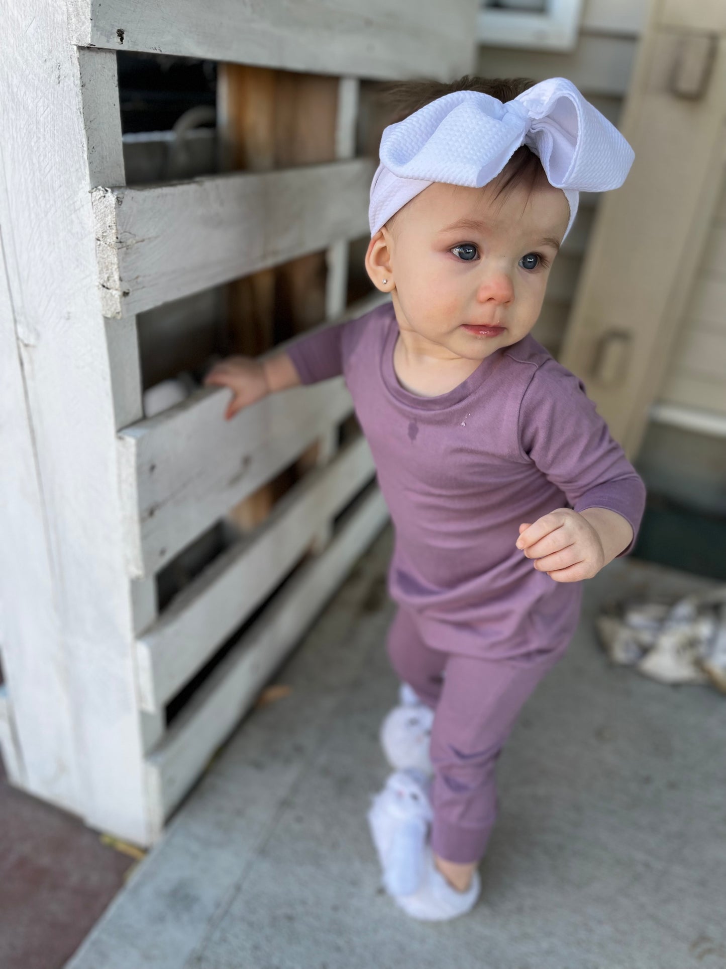 Solid Lavender Zip Baby Romper - Zipease