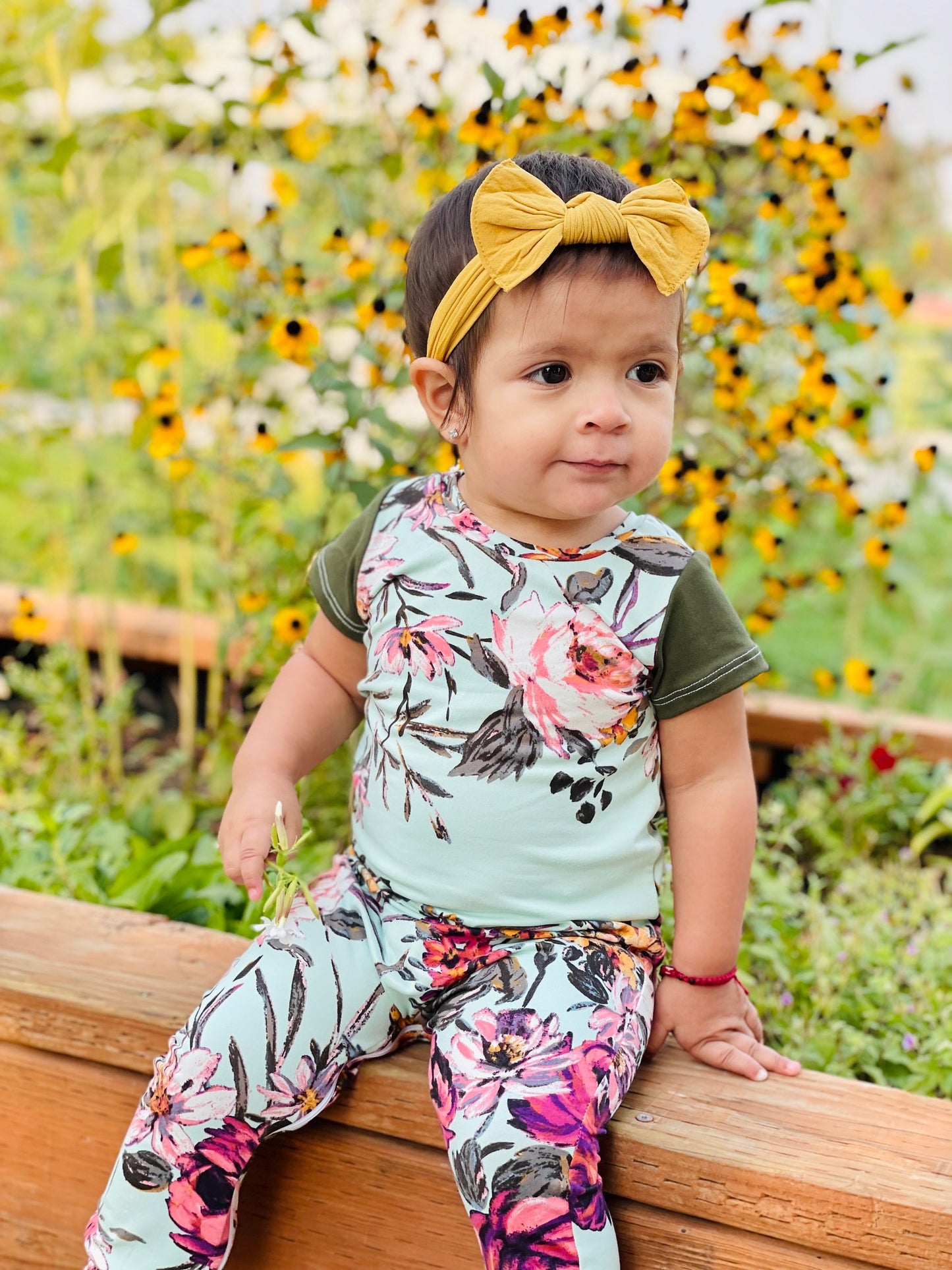 Mint Floral Zip Baby Romper - Zipease