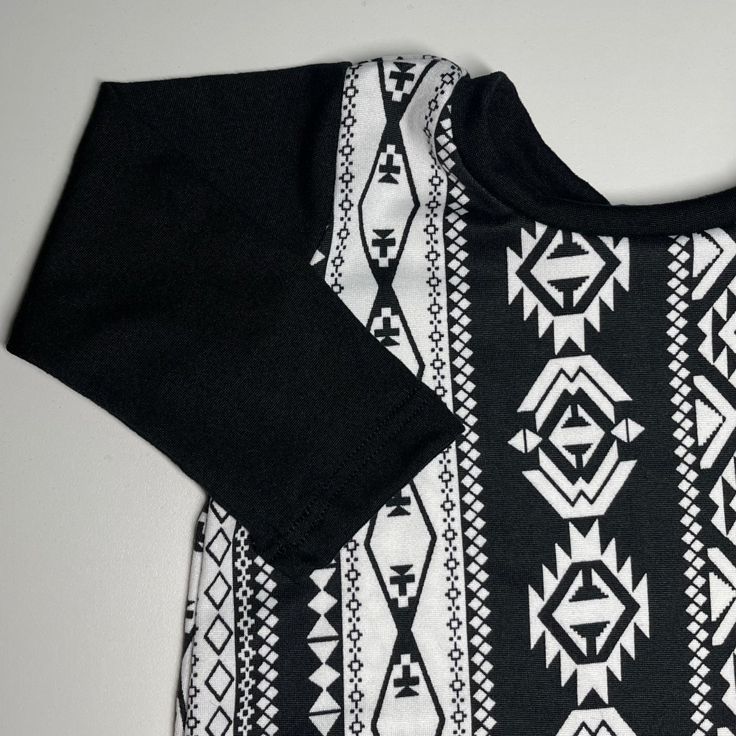 Vertical Aztec Zip Baby Romper - Zipease