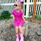 Hot Pink Skirted Shortease - Zipease