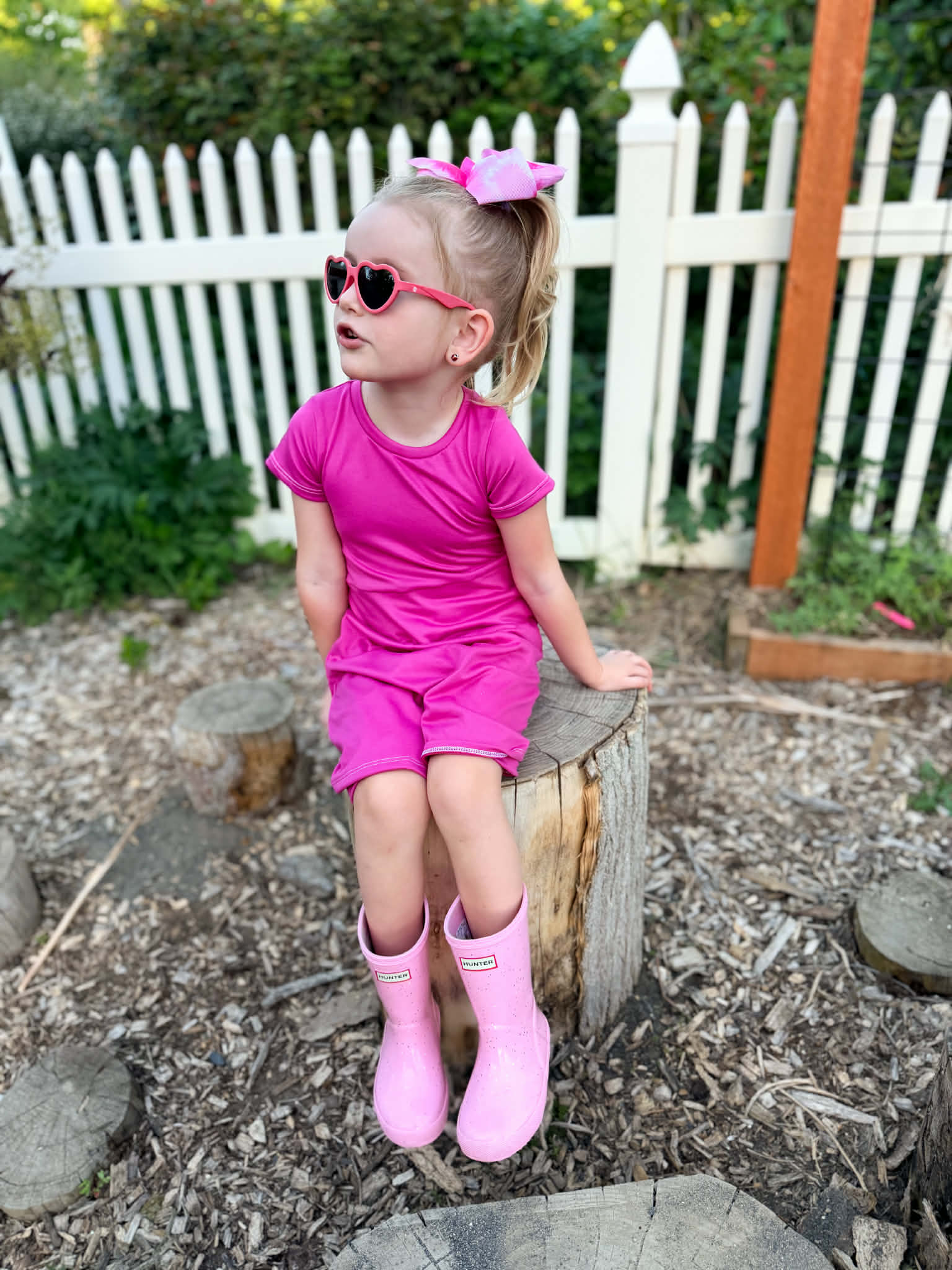 Hot Pink Skirted Shortease - Zipease