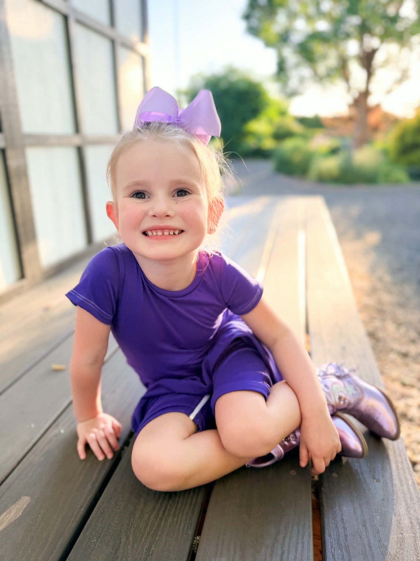 Purple Skirted Shortease - Zipease