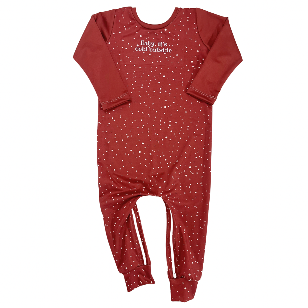 Baby It's Cold Outside Zip Romper