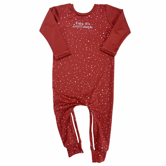 Baby It's Cold Outside Zip Romper