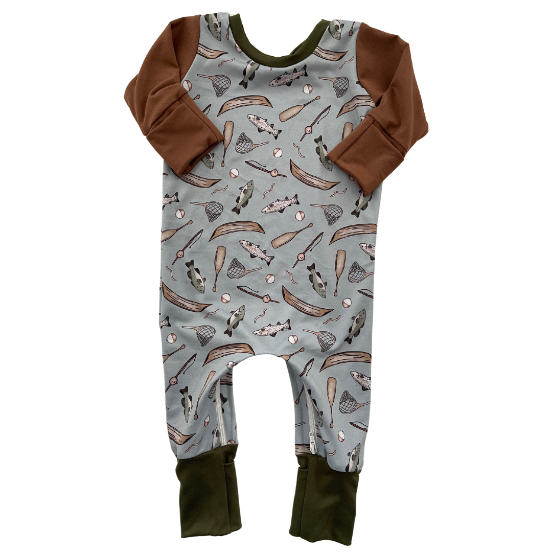 Gone Fishin’ Zip Romper