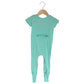 Mint Bamboo Lyocell Romper with G-Tube Access - Zipease