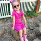 Hot Pink Skirted Shortease - Zipease