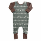 Green Fair Isle Zip Romper