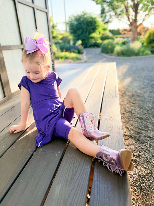Purple Skirted Shortease