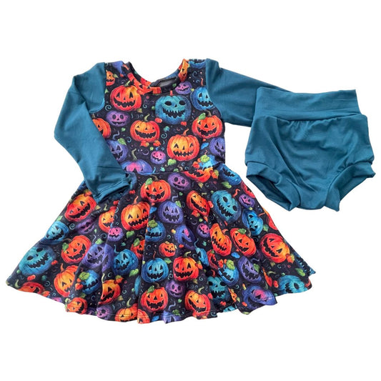 Happy Pumpkins Twirl Dress - Zipease
