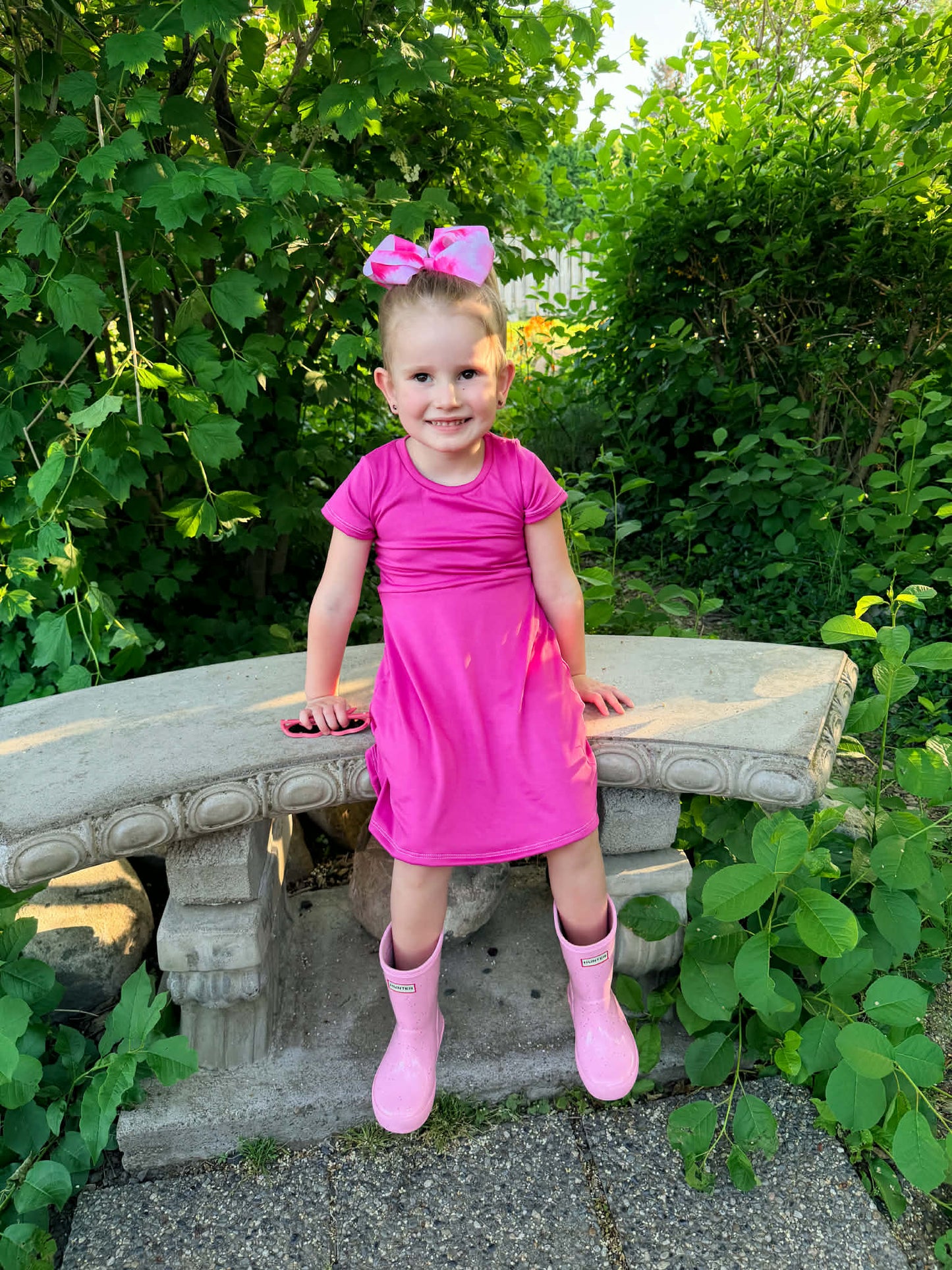 Hot Pink Skirted Shortease - Zipease