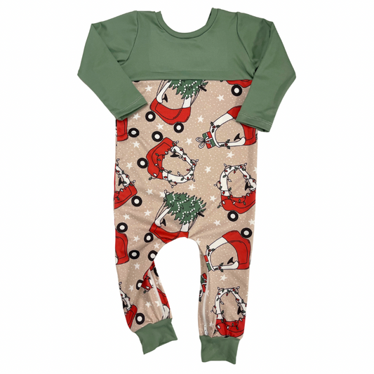 Cozy Coupe Color Block Zip Romper