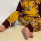 Burgundy Floral Zip Romper - Zipease