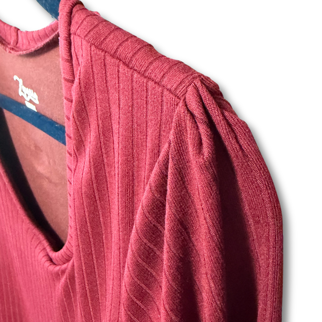 Burgundy Tiered Dress