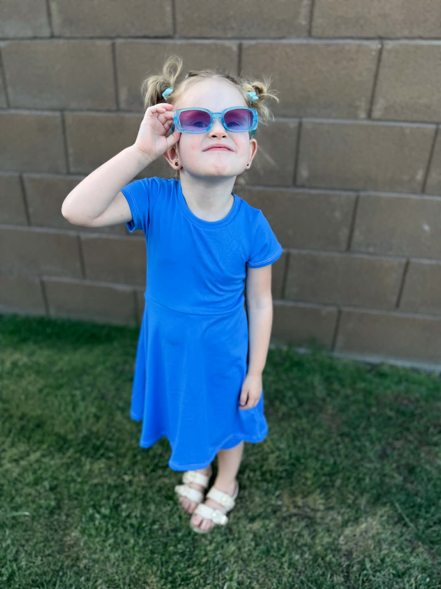 Sky Blue Skirted Shortease - Zipease