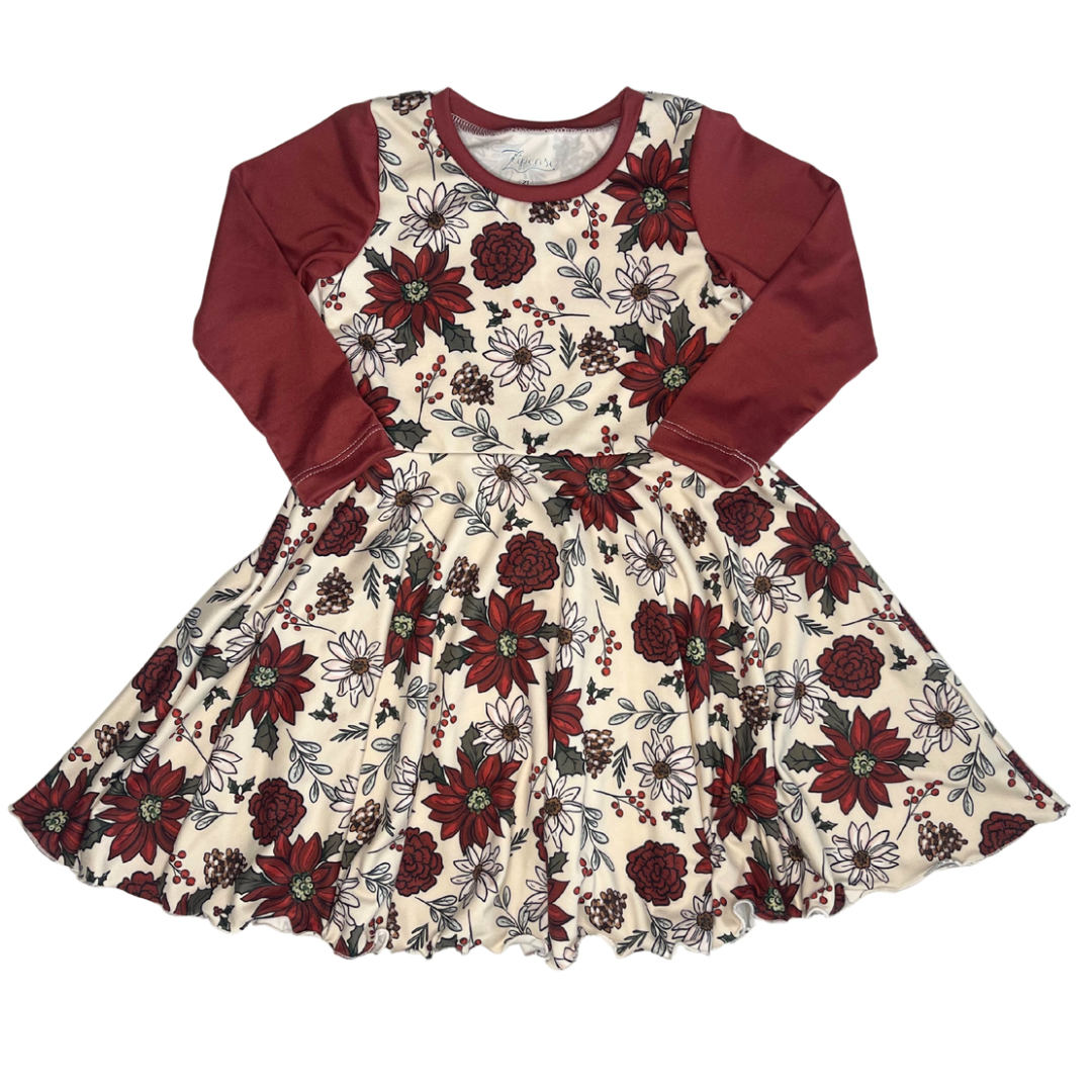 Poinsettia Twirl Dress