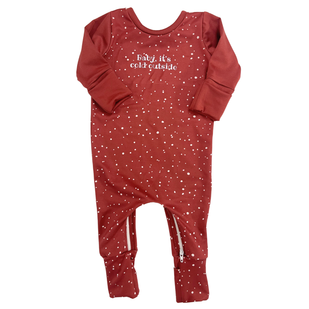 Baby It's Cold Outside Zip Romper