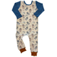 Blue Dog Zip Romper
