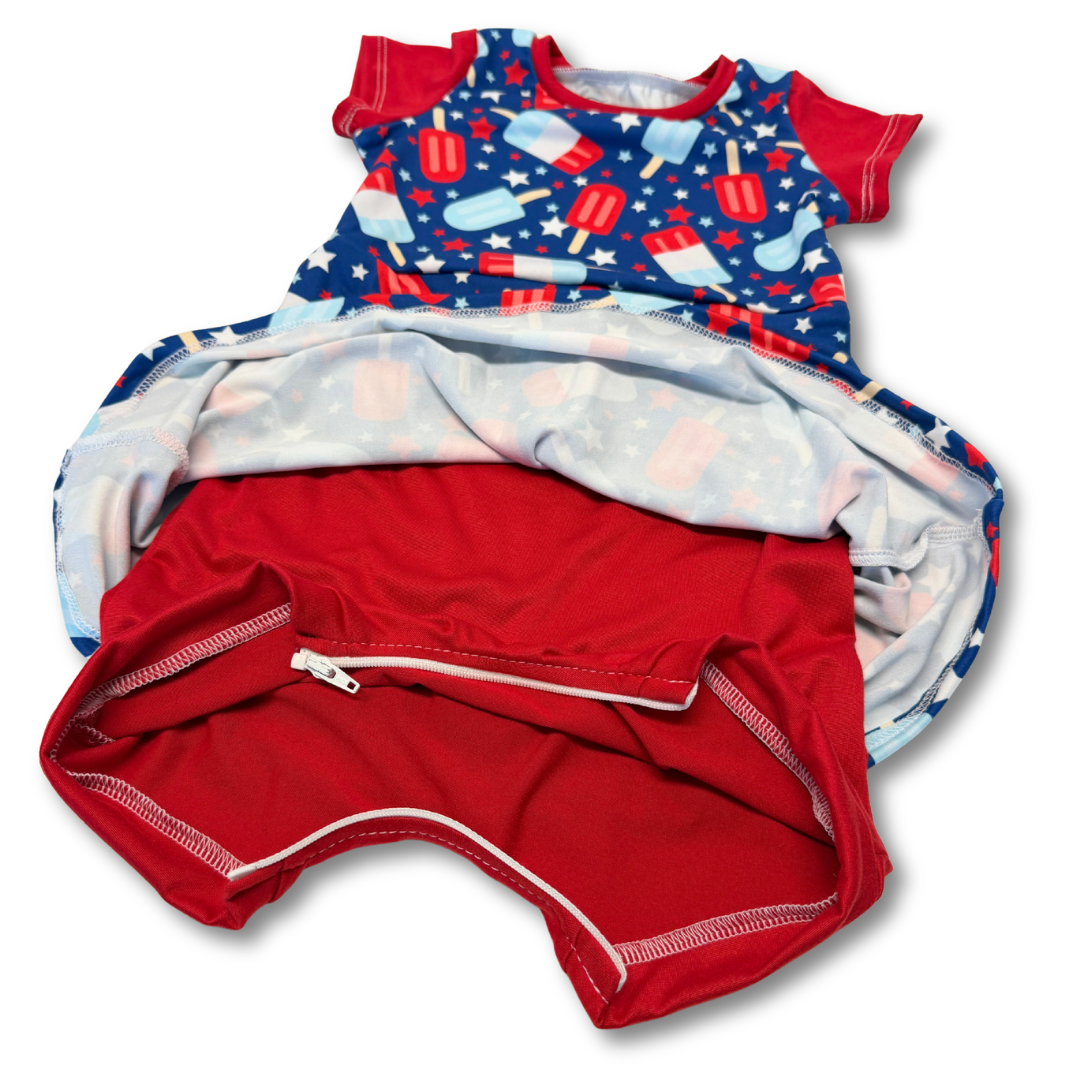Bomb Pops Skirted Shortease