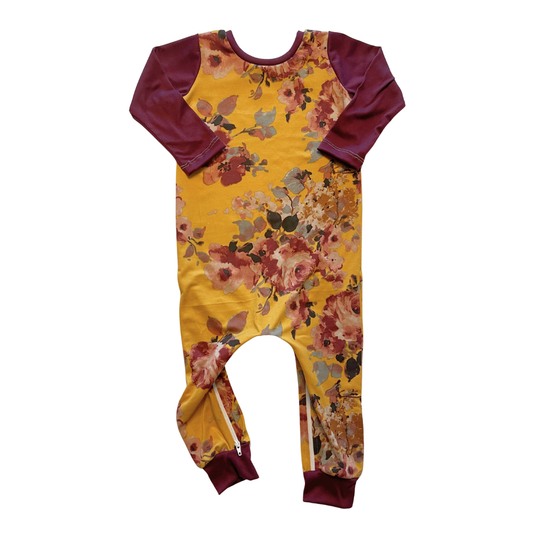Burgundy Floral G-Tube Zipease