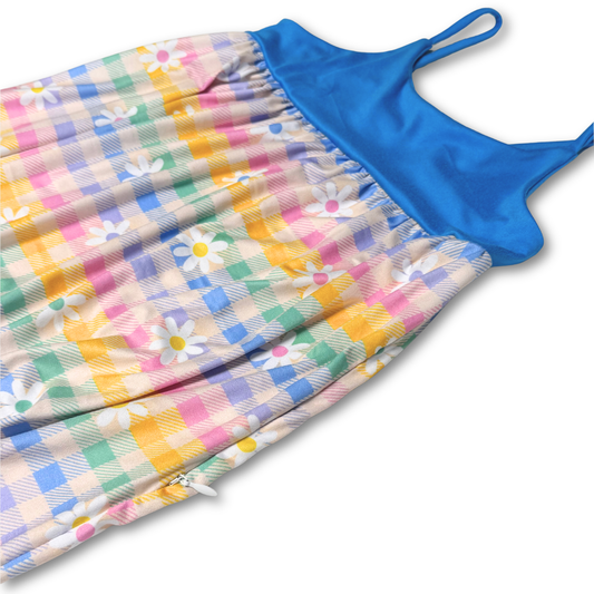 Daisy Plaid Bubble G-Tube Zipease