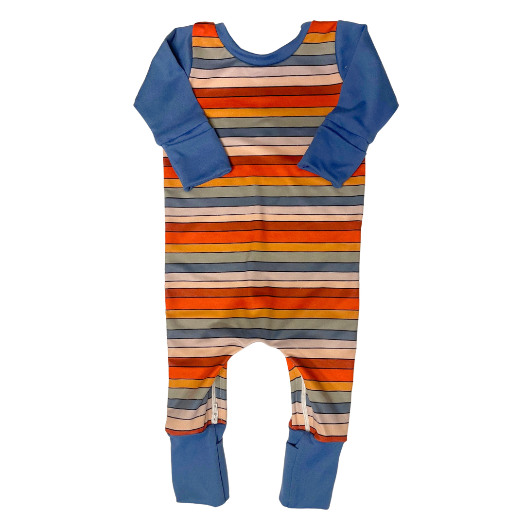 Fez Stripes Zip Romper - Zipease