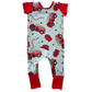 Fire Truck Zip Romper