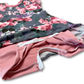Grey Floral Skirted Shortease - Zipease