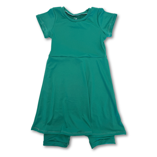 Kelly Green Skirted Shortease - Zipease