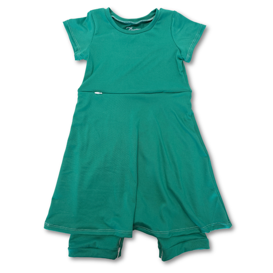 Kelly Green G-Tube Skirted Shortease - Zipease