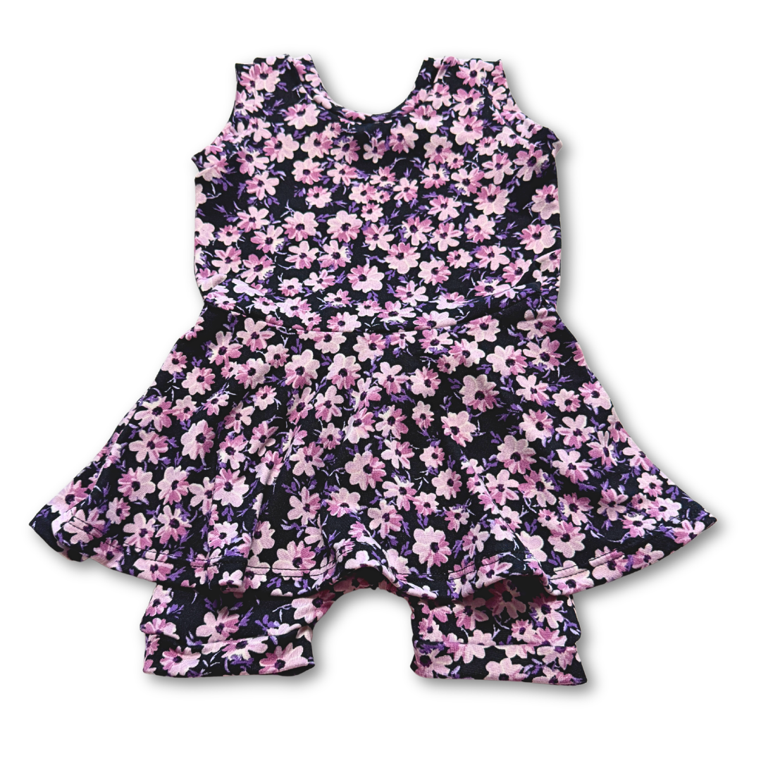 Lavender Floral Skirted Flipease