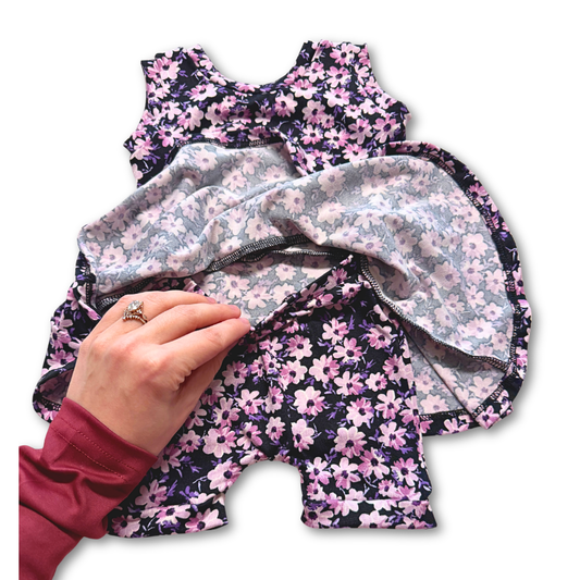 Lavender Floral Skirted Flipease