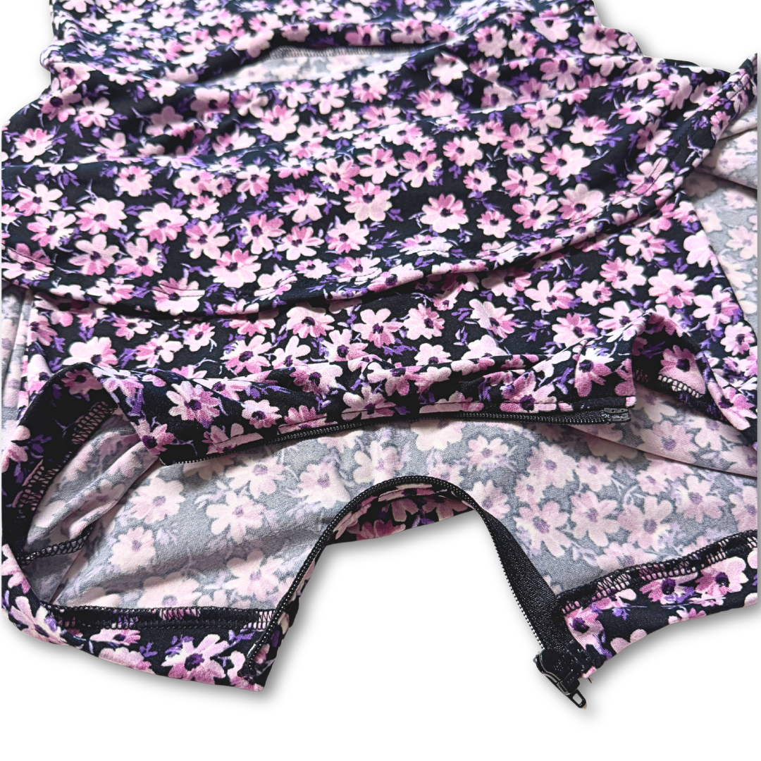 Lavender G-Tube Skirted Shortease