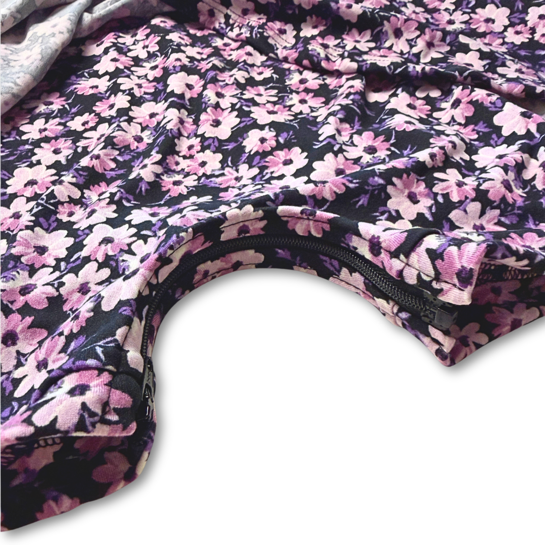 Lavender Floral Skirted Shortease