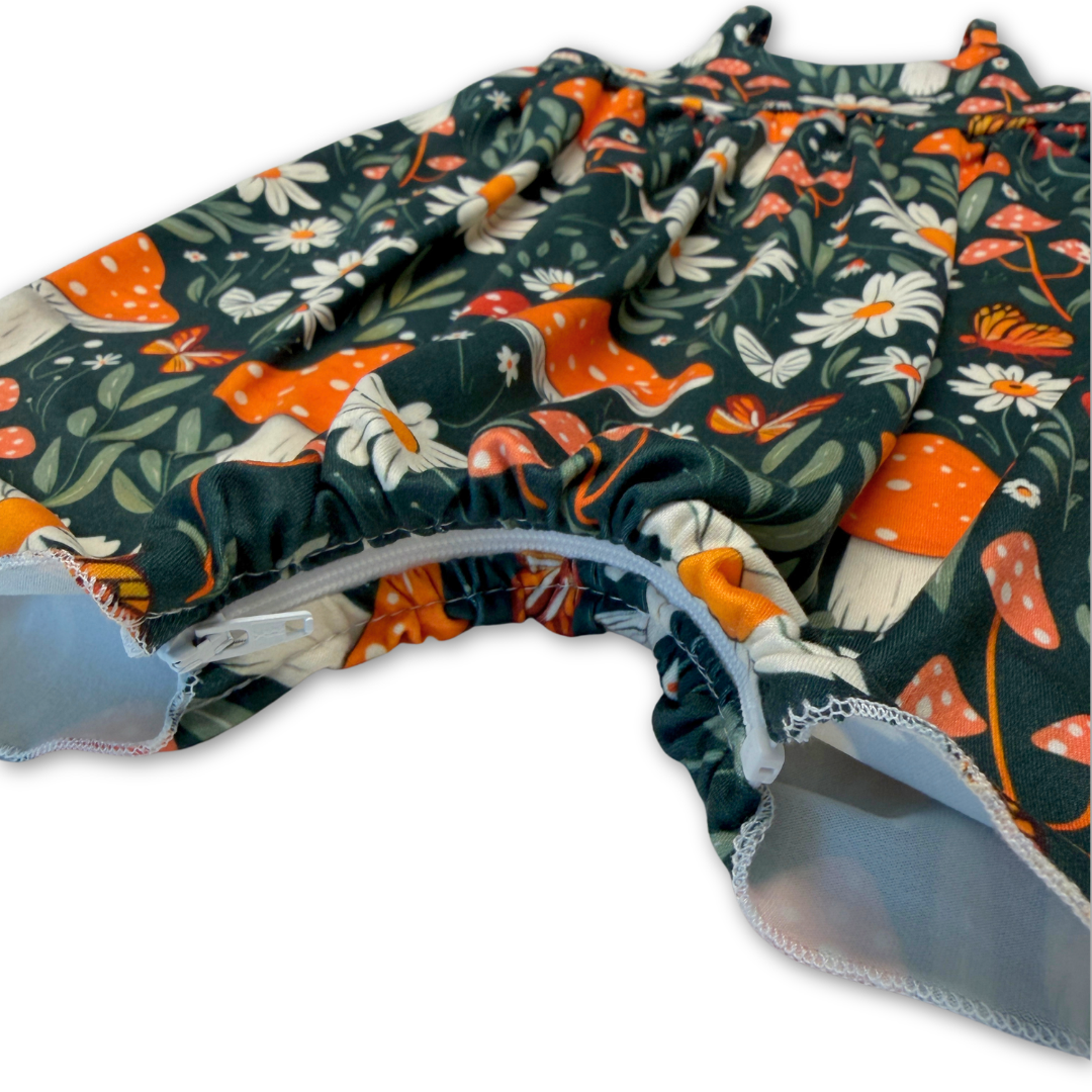 Mushroom Garden Bubble Shortease - Zipease