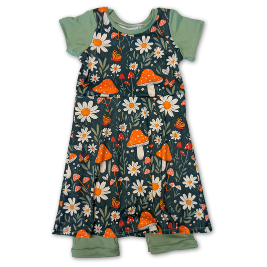 Mushroom Garden G-Tube Skirted Shortease