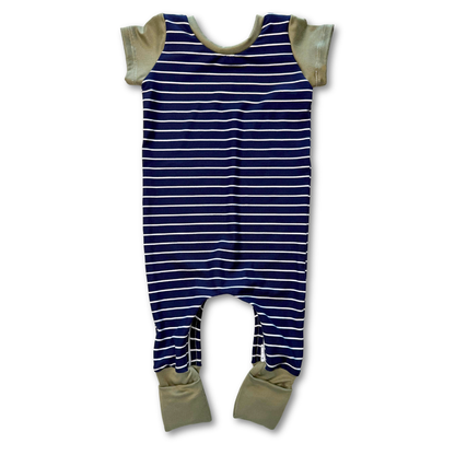 Navy Stripe G-Tube Zipease - Zipease