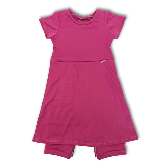 Hot Pink G-Tube Skirted Shortease - Zipease